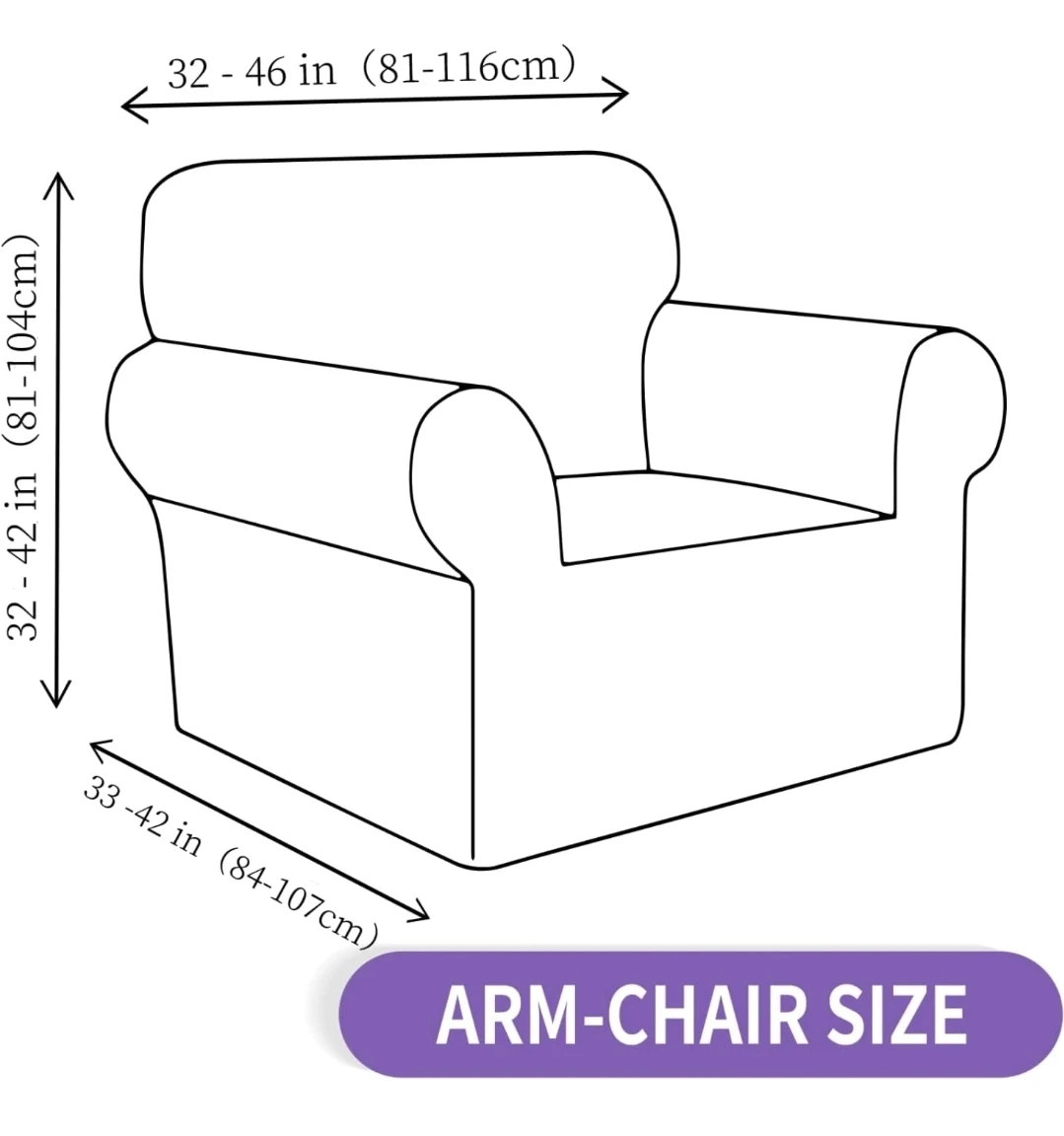 Navy Blue Armchair Slipcover - photo 3