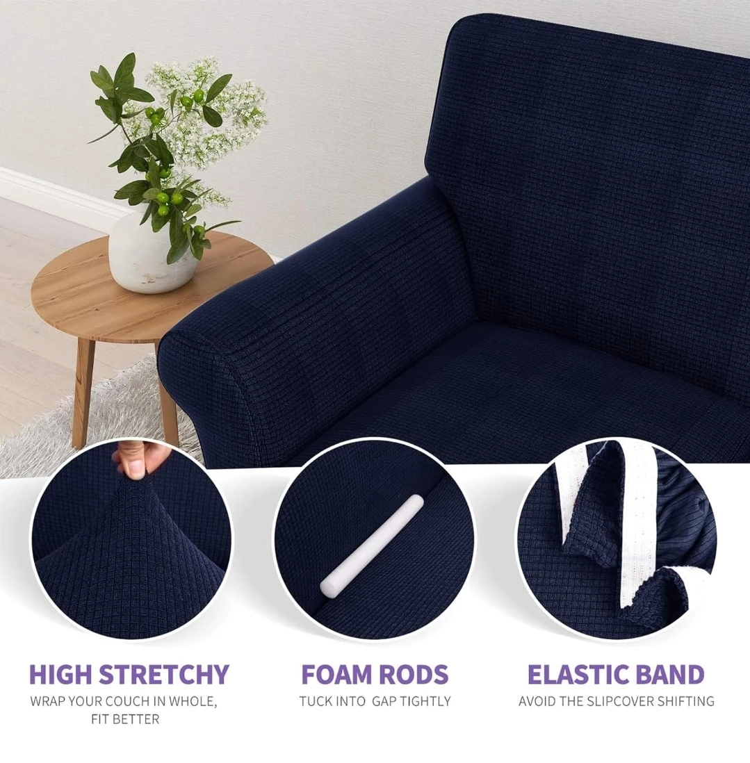 Navy Blue Armchair Slipcover - photo 4