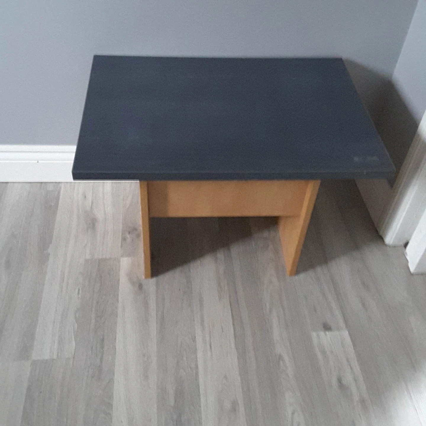 3 Small side table with dark blue top