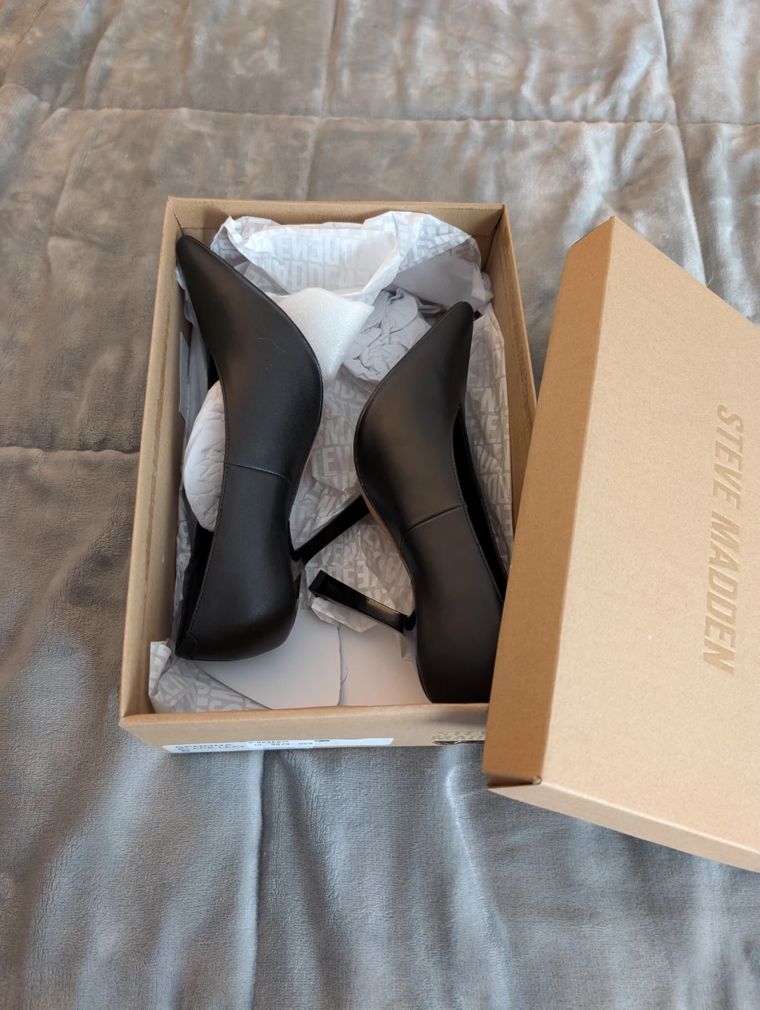 Steve Madden Sedona Black Leather Heels Size 6 - photo 2