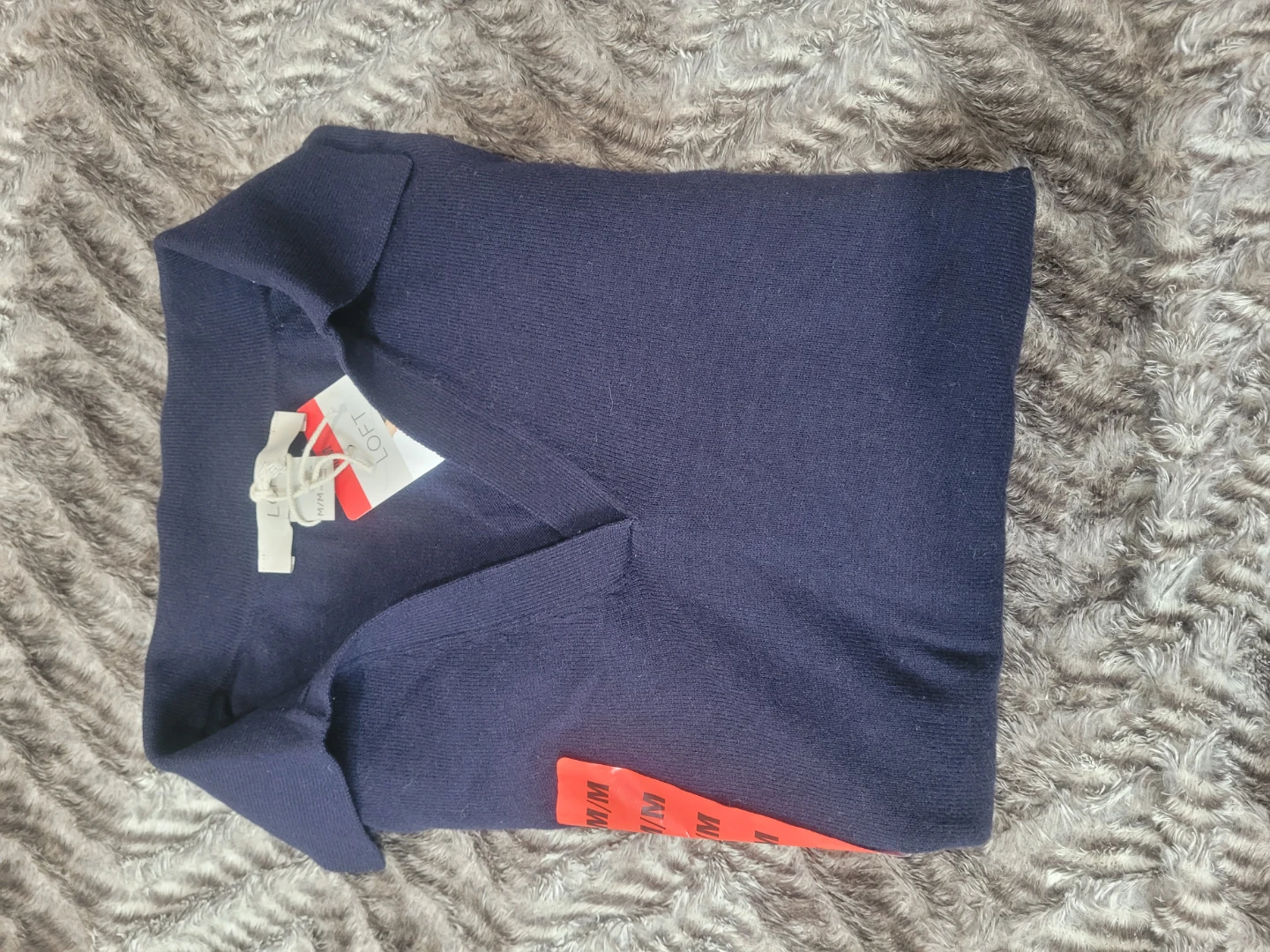 LOFT Navy Blue V-Neck Sweater