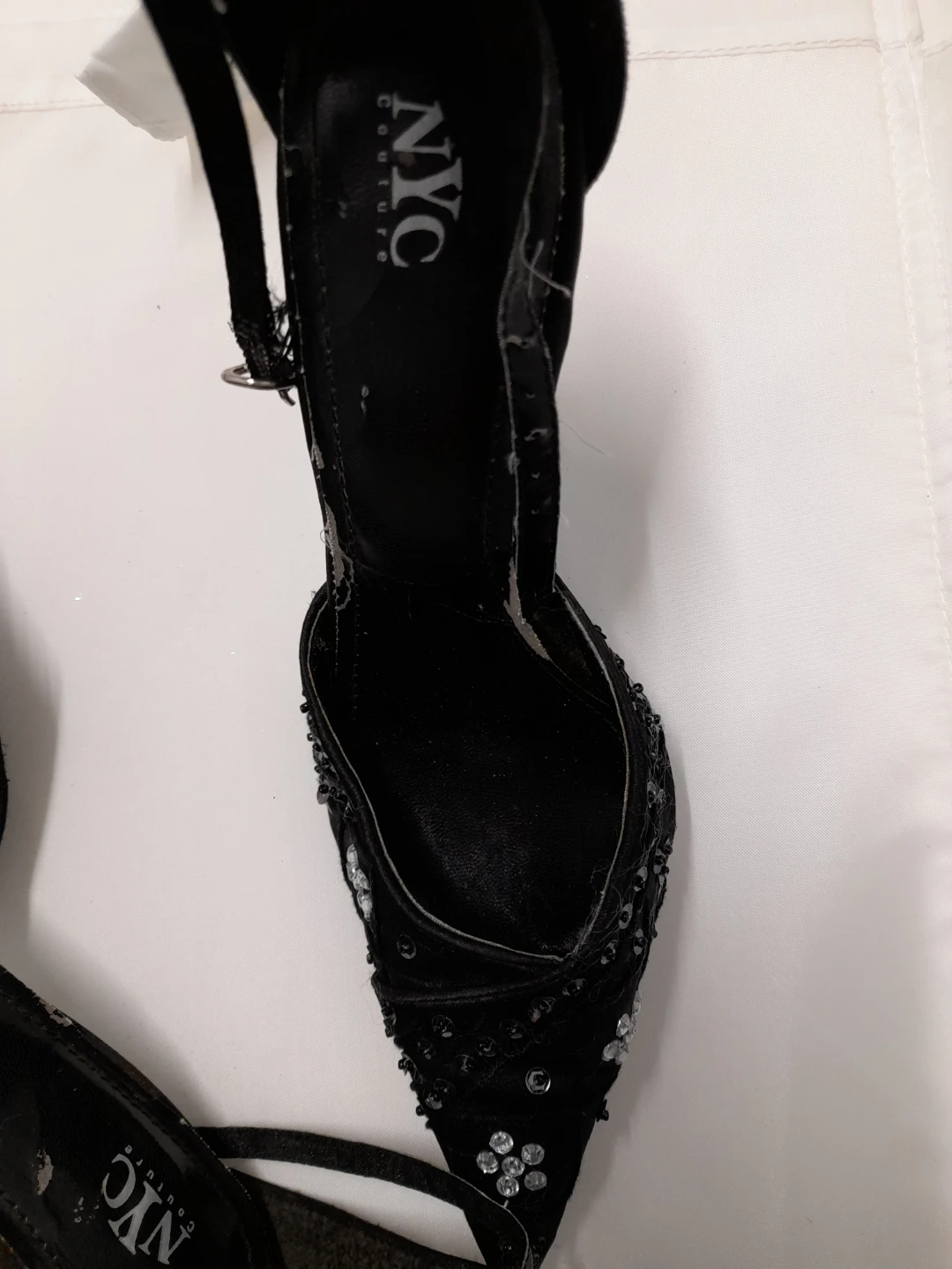 NYC Couture Black Embellished Heels - photo 2