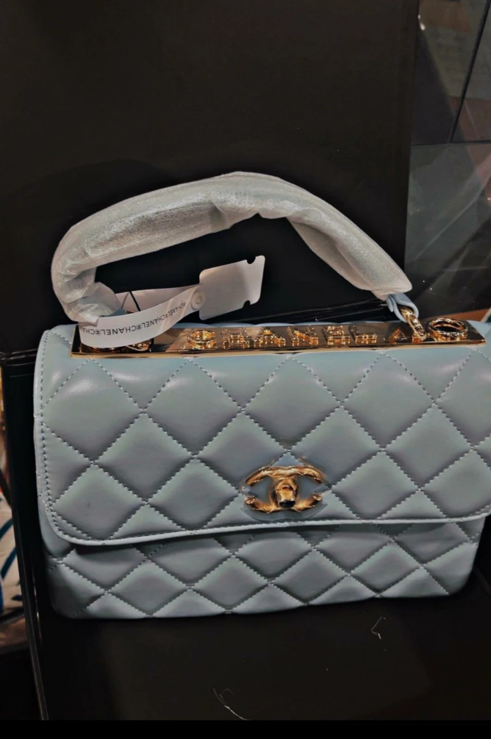 Chanel Light Blue Quilted Flap Handbag - photo 2
