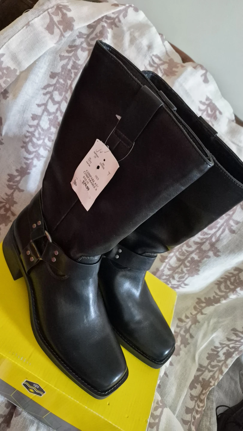 Black Leather Harness Boots. - photo 2