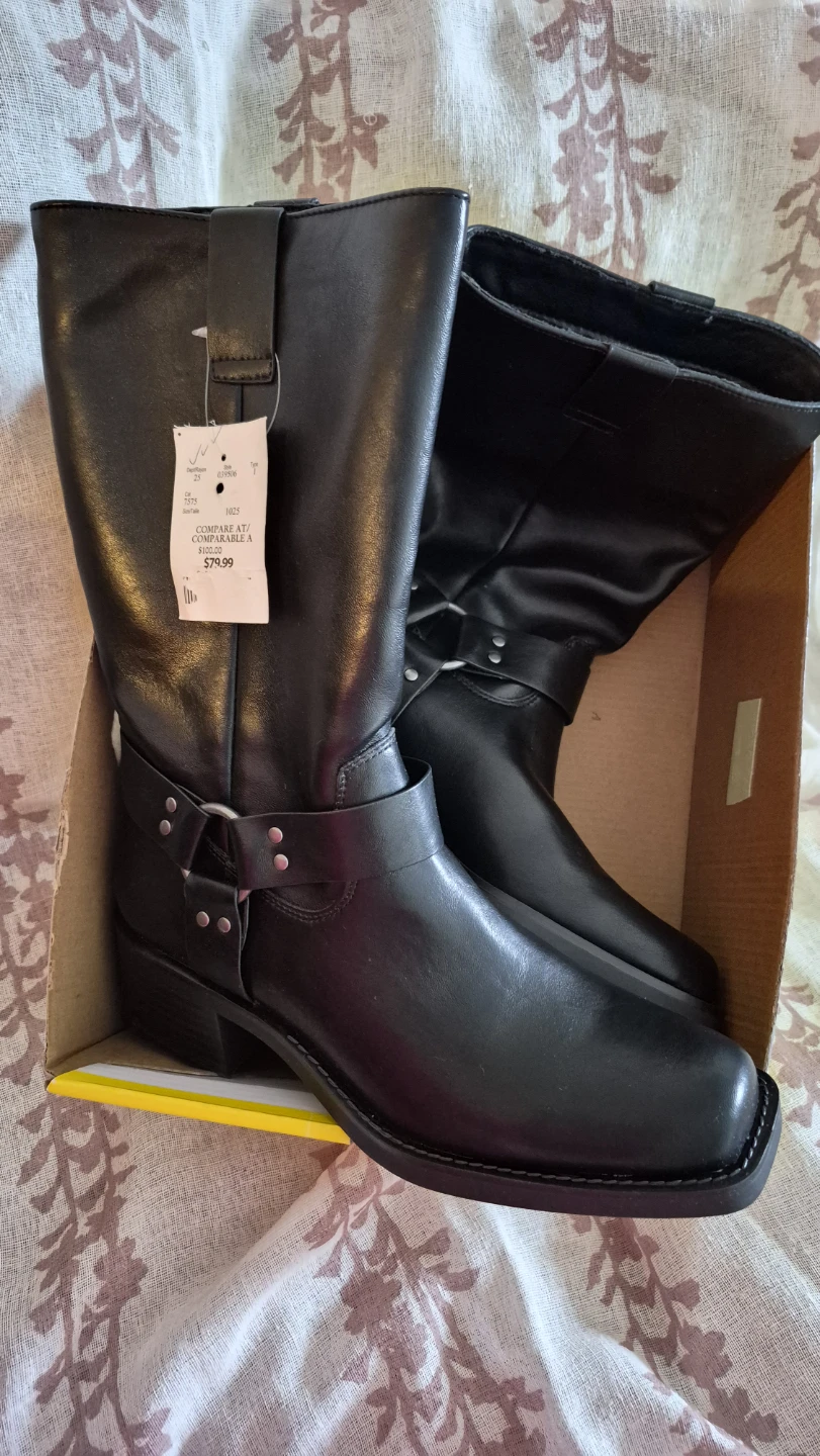 Black Leather Harness Boots. - photo 3