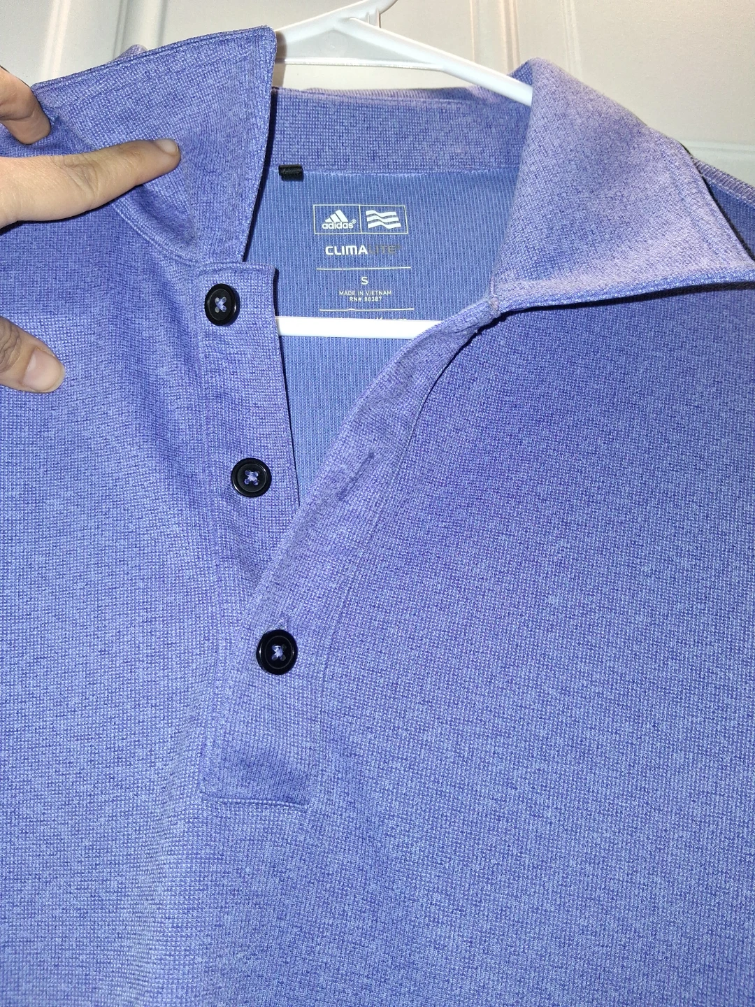 Adidas ClimaLite Long Sleeve Polo Shirt Size S