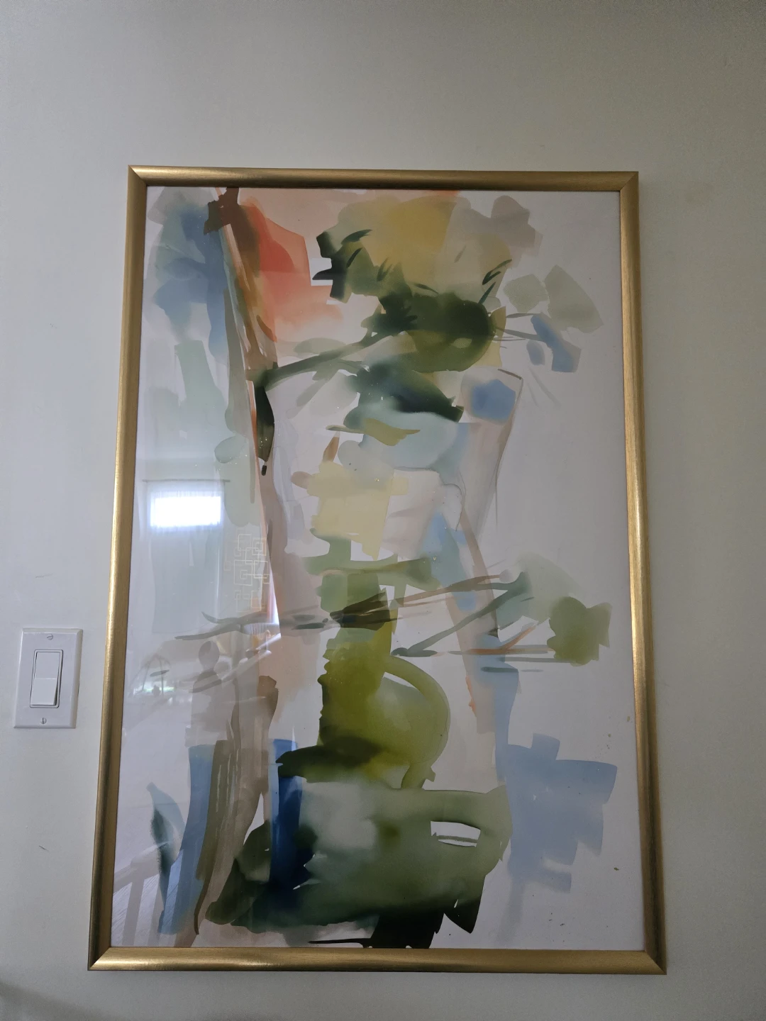 Framed Abstract Art Print (61cm x 91cm)