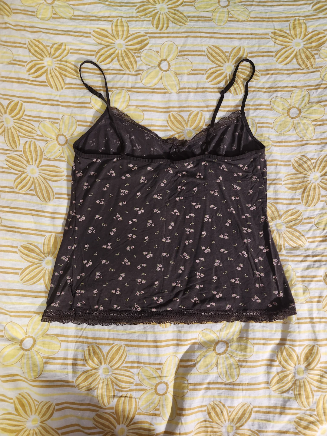 Brown floral lace cami top - photo 2