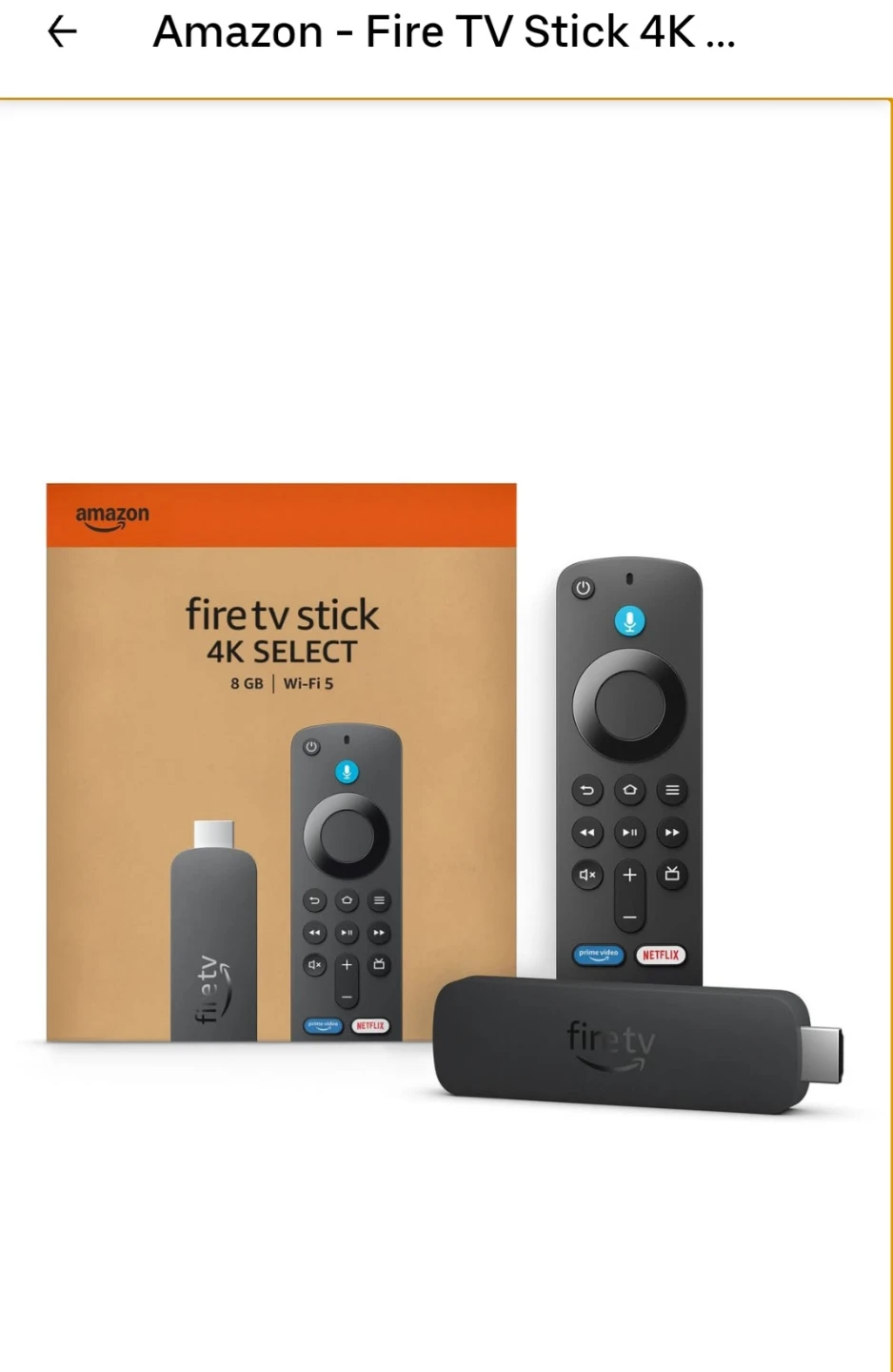 Amazon Fire TV Stick 4K Select