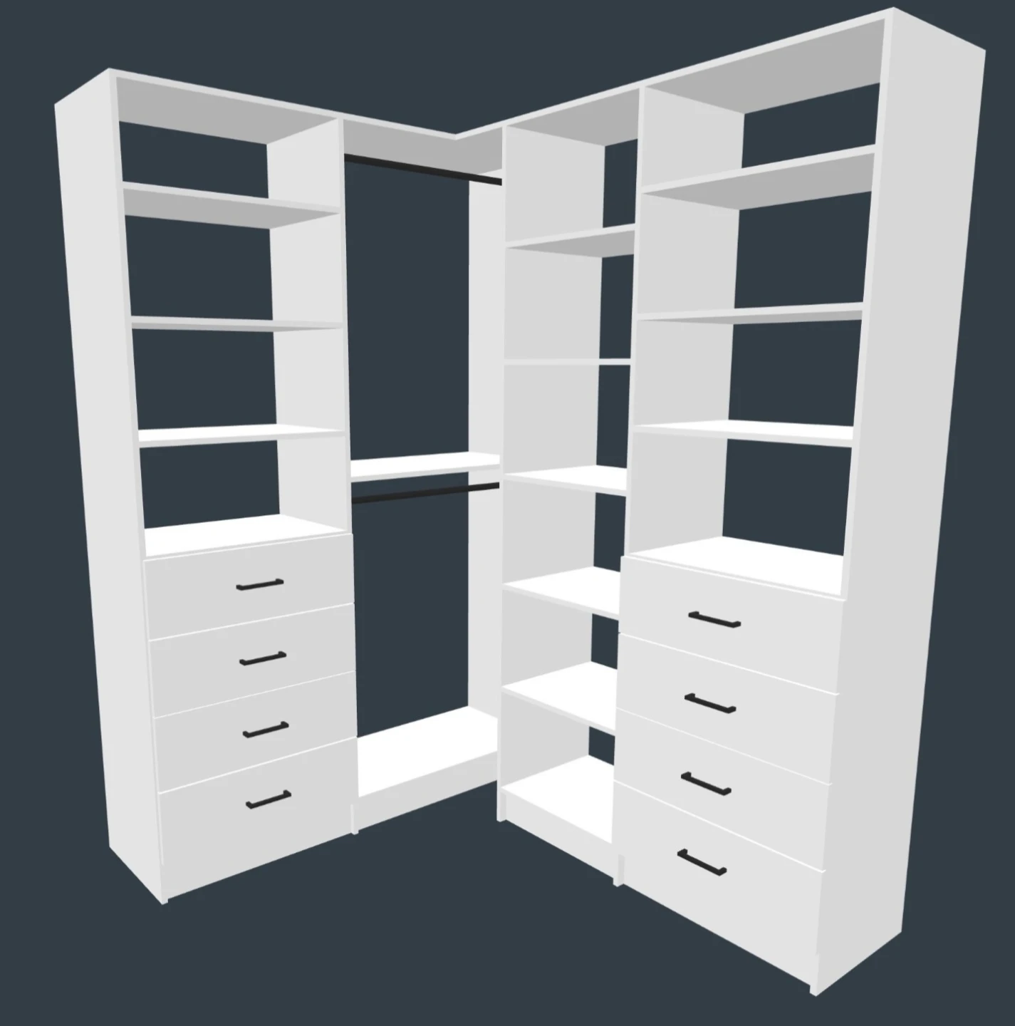 Closet System with Shelves and Drawers / walking closet - photo 2