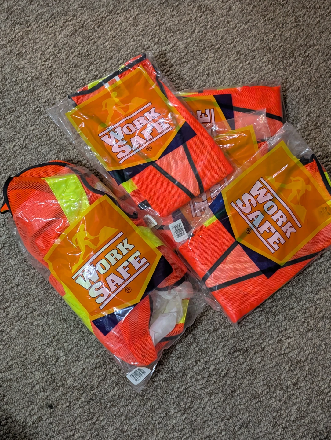 Work Safe High-Visibility Vests - 5 Pack