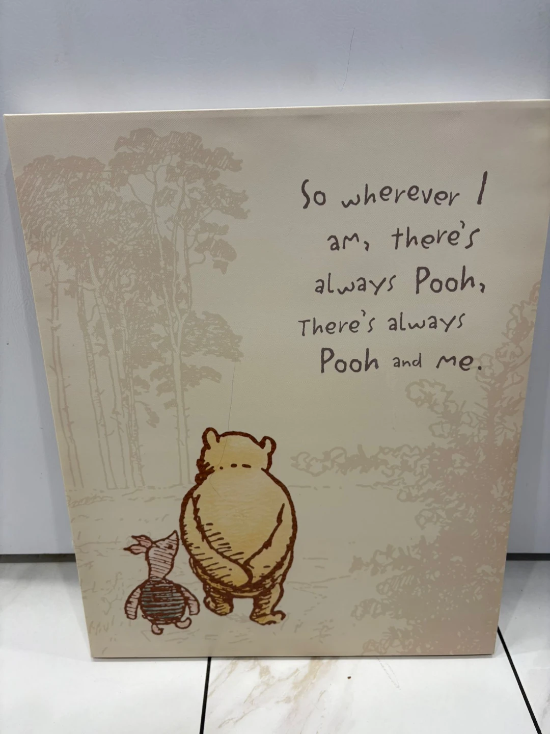 Artissimo Winnie the Pooh and Piglet Canvas Wall Art