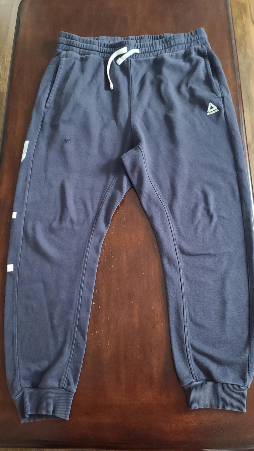 Reebok Slim-Fit Tapered Sweatpants (Large) - Dark Blue - photo 2