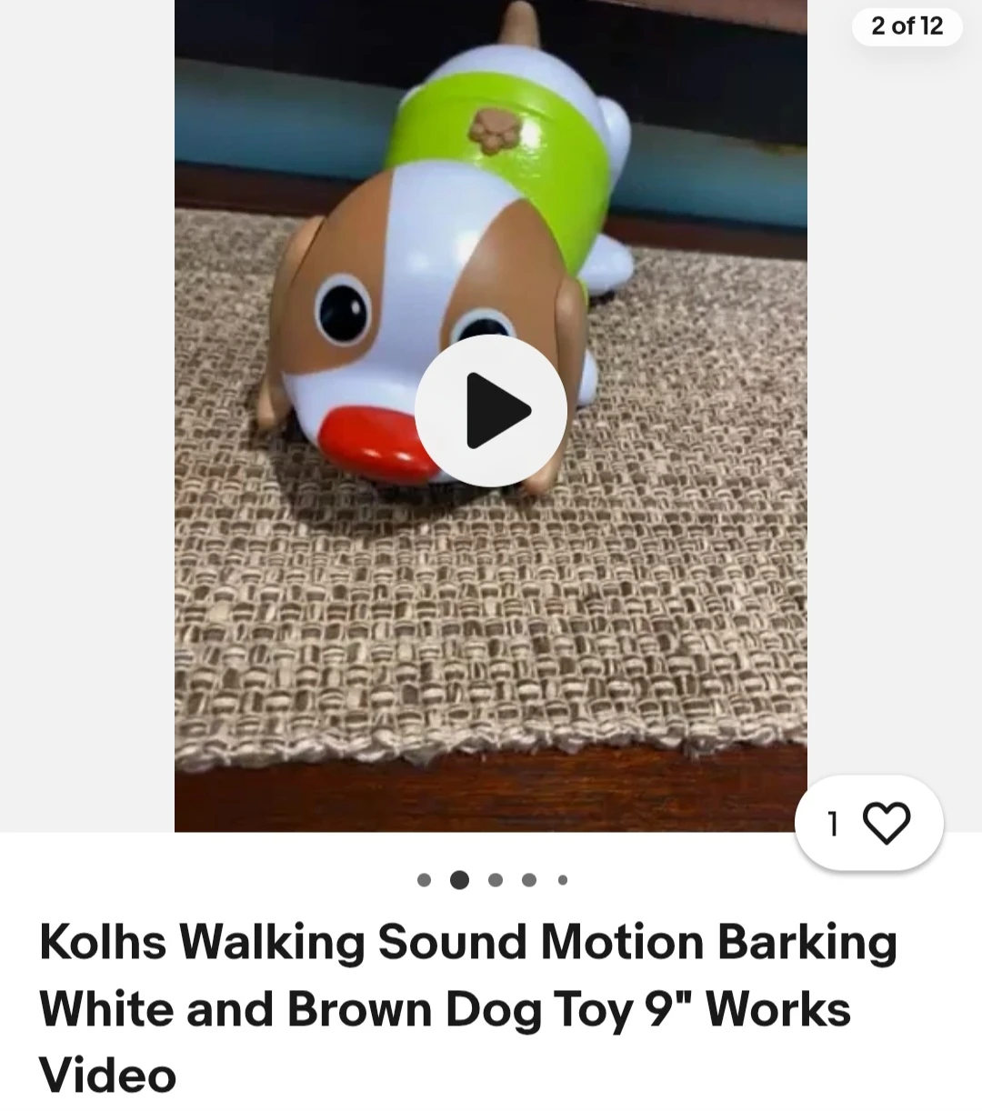 Kolhs Walking Sound Motion Barking Dog Toy 9" - photo 3