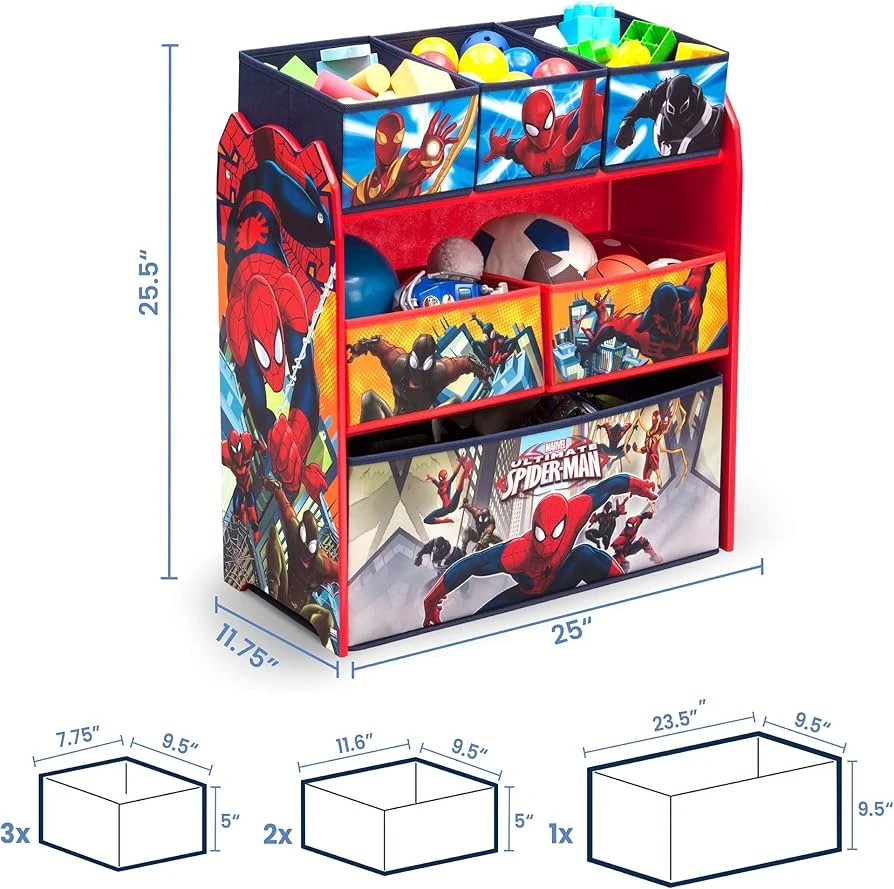 Spider-Man Toy Storage Organizer Shelf