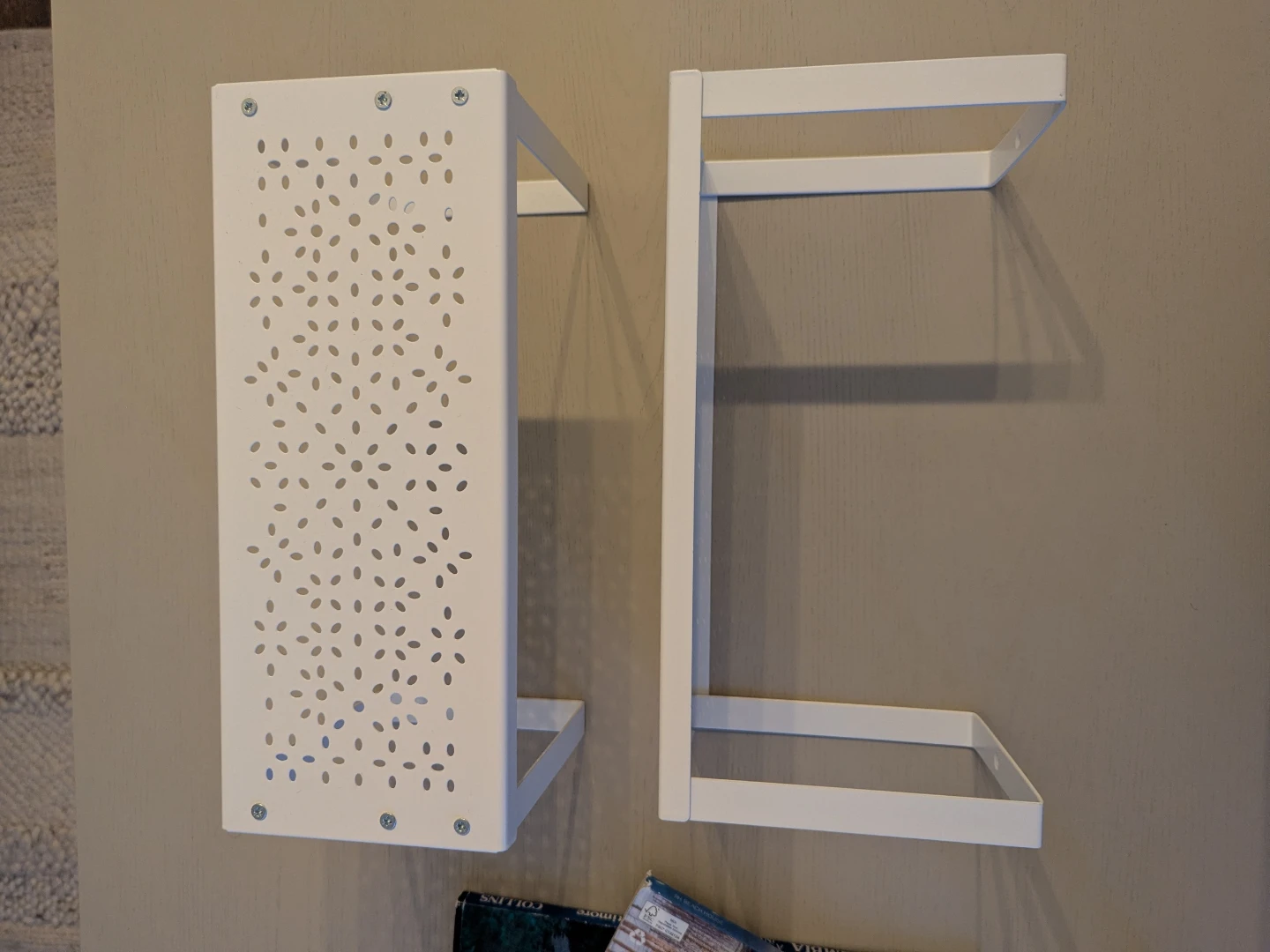 4 White Metal kitchen cabinet shelf inserts, Ikea