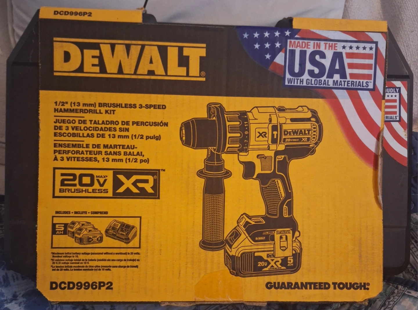 DeWalt 20V MAX XR Brushles 3Speed Hammer Drill Kit 5.0Ah Battery - photo 3