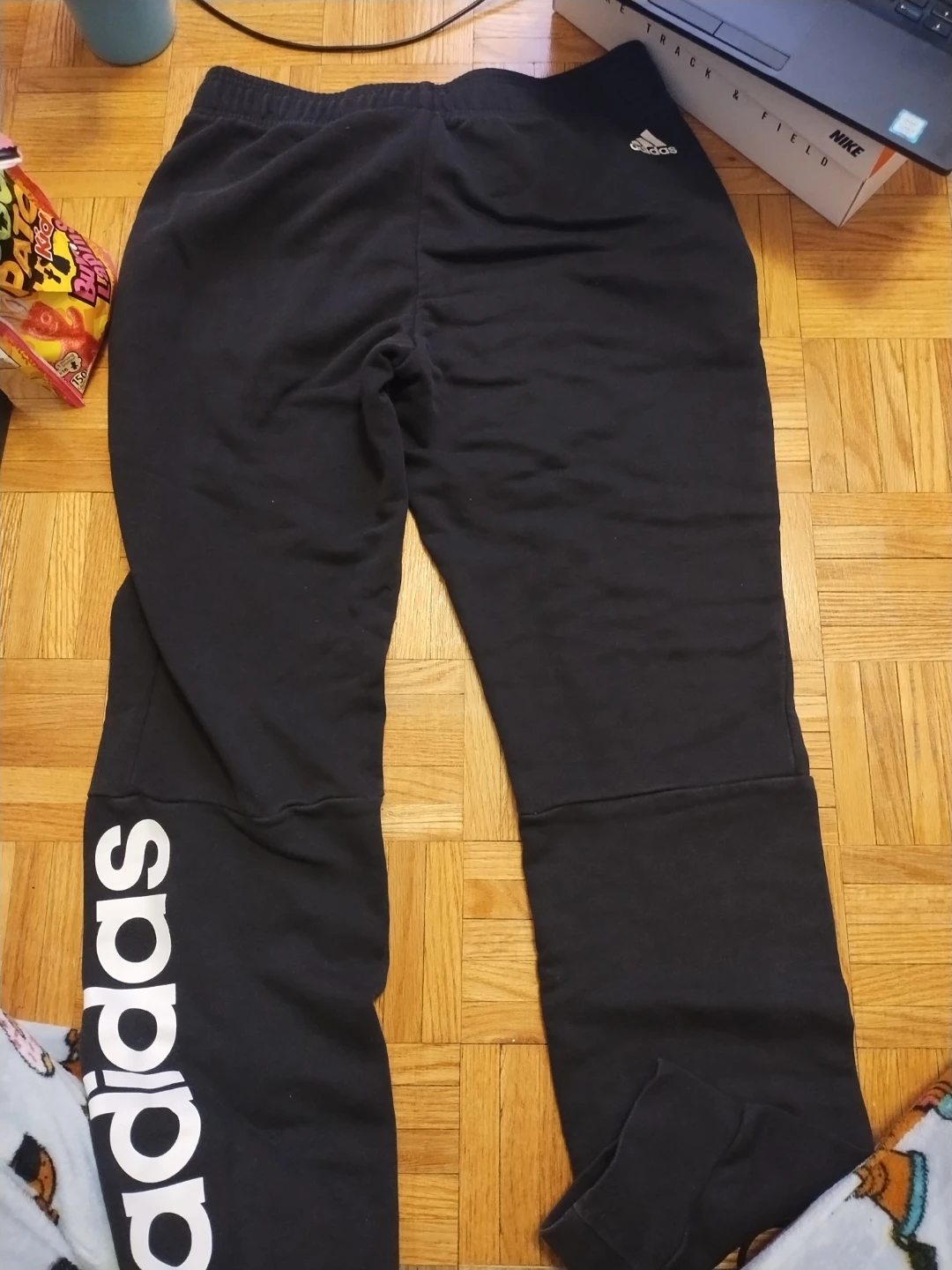 Adidas Black Joggers with Logo