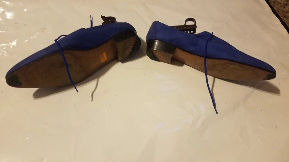 Royal Blue Suede Oxford Shoes - photo 4