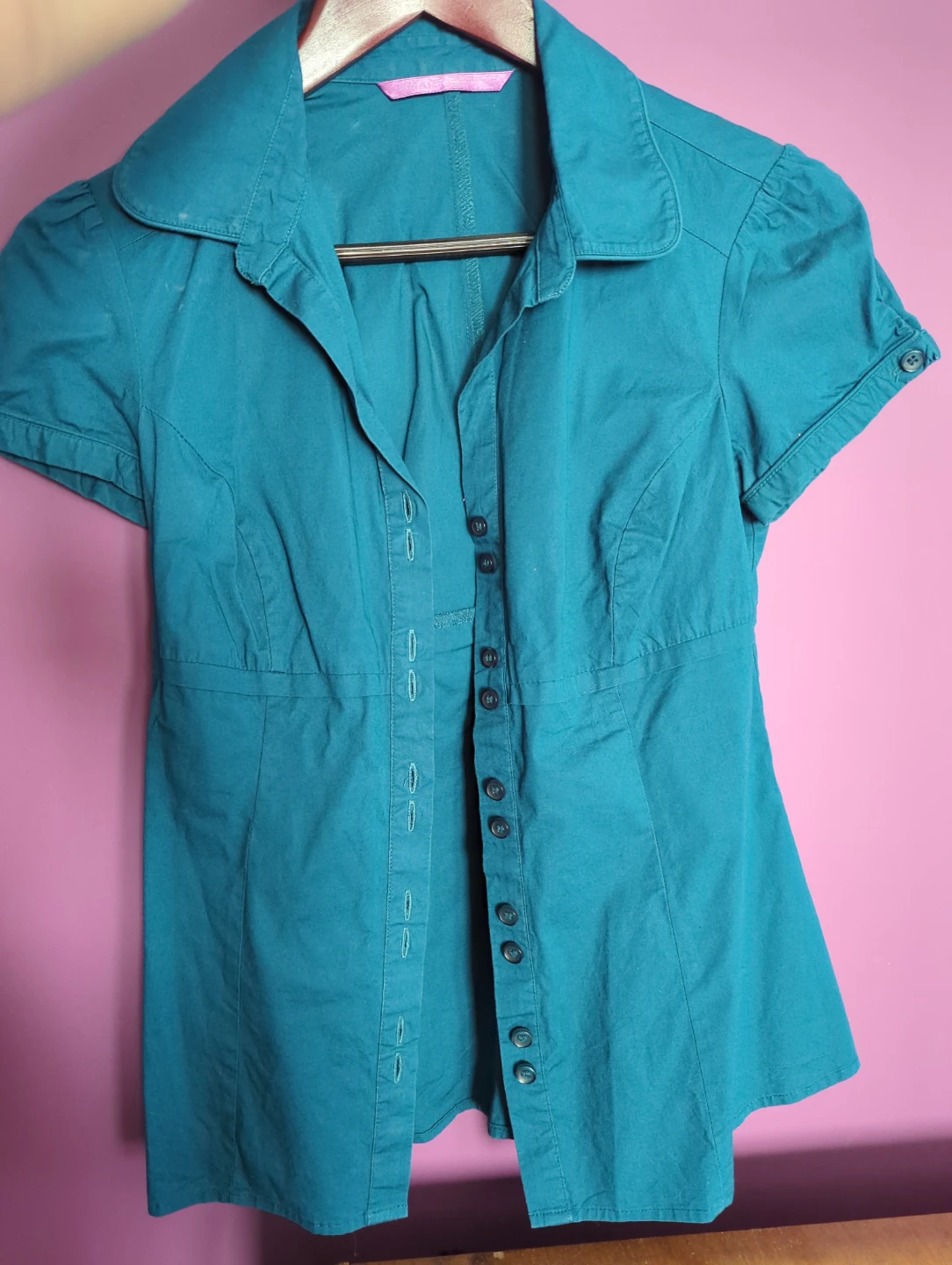 Teal Button-Up Shirt