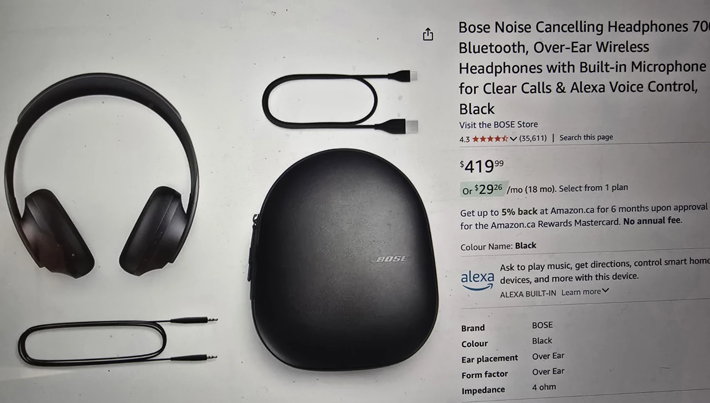 Bose Noise Cancelling Headphones 700 (White/Rose Gold) - photo 4
