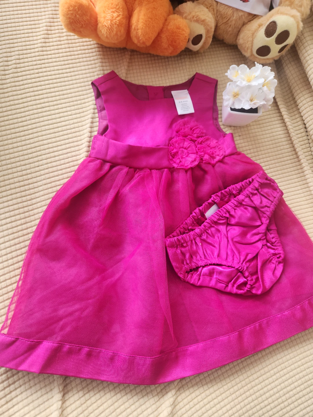 Baby Dress and Bloomers Set - Pink