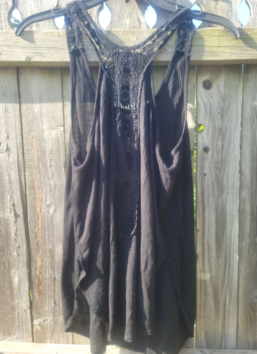 Double zero Black Crochet Back Tank Top - photo 3