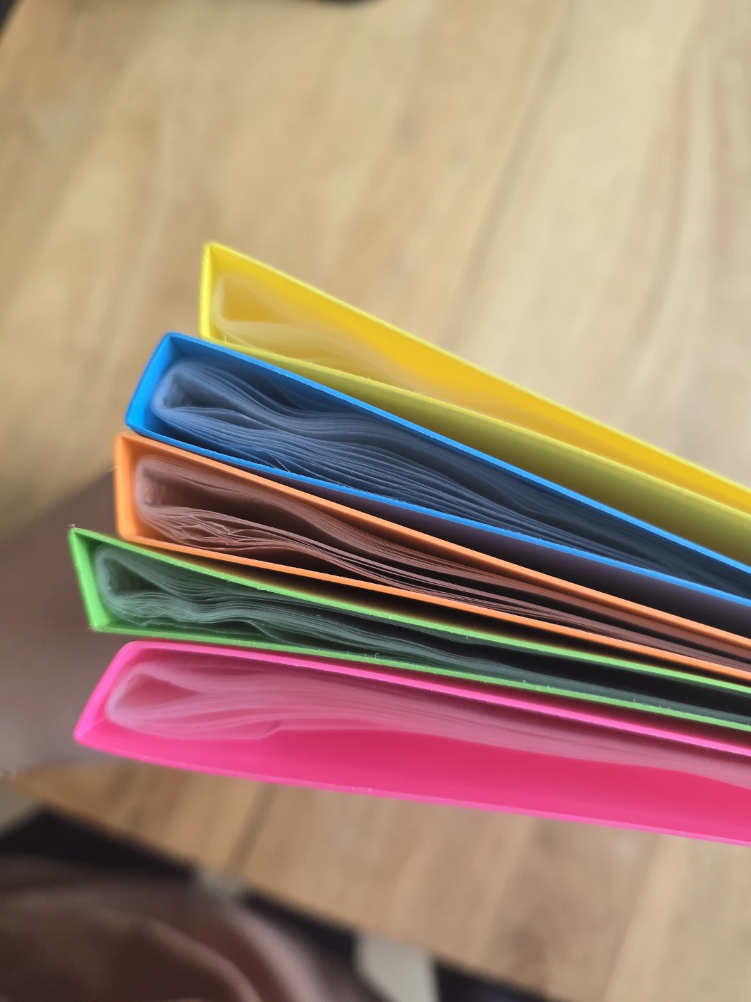 Neon Palette Clear File Folders (Set of 5)