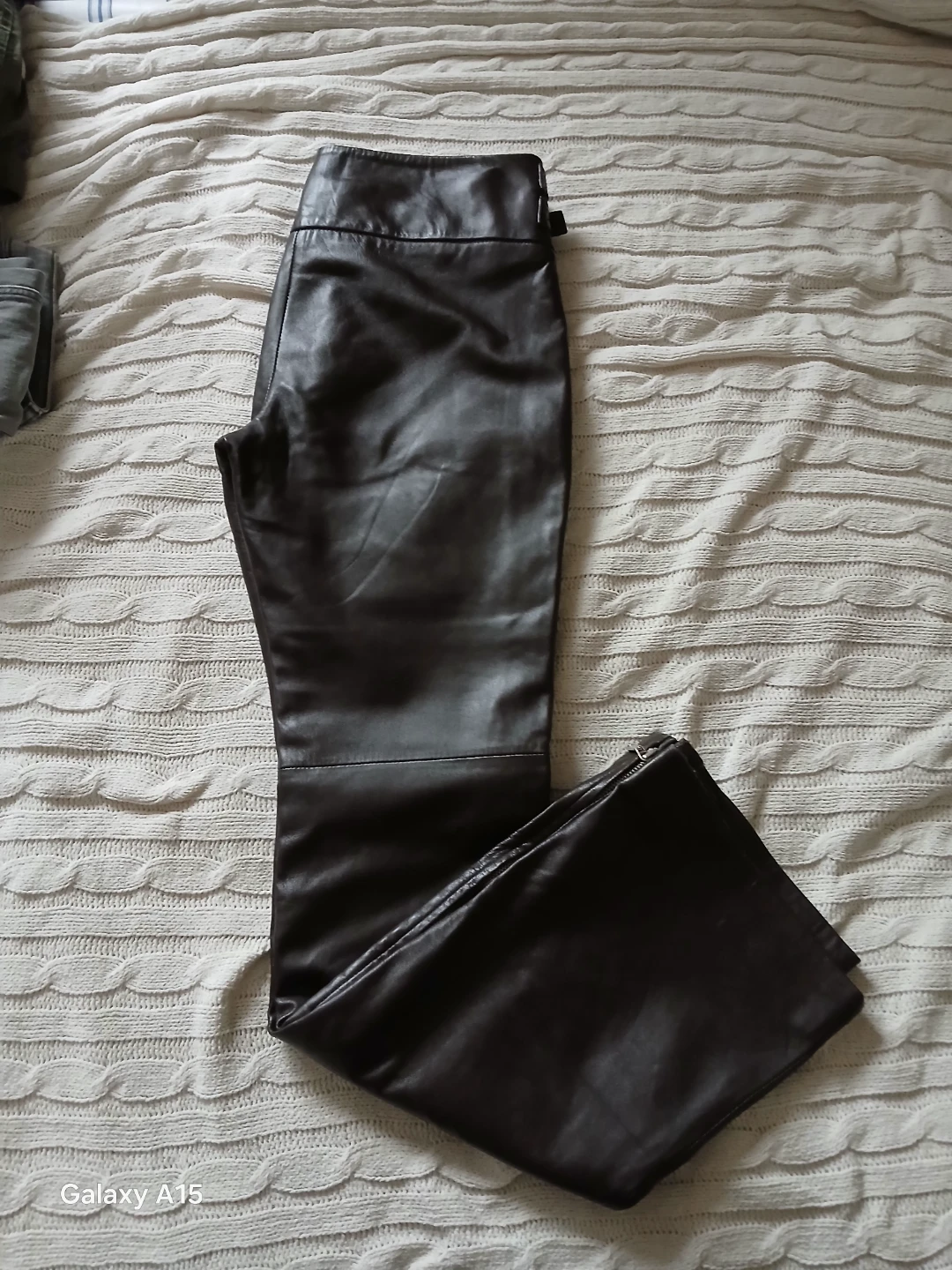 Sandra Angelozzi Faux Leather Pants Size 36