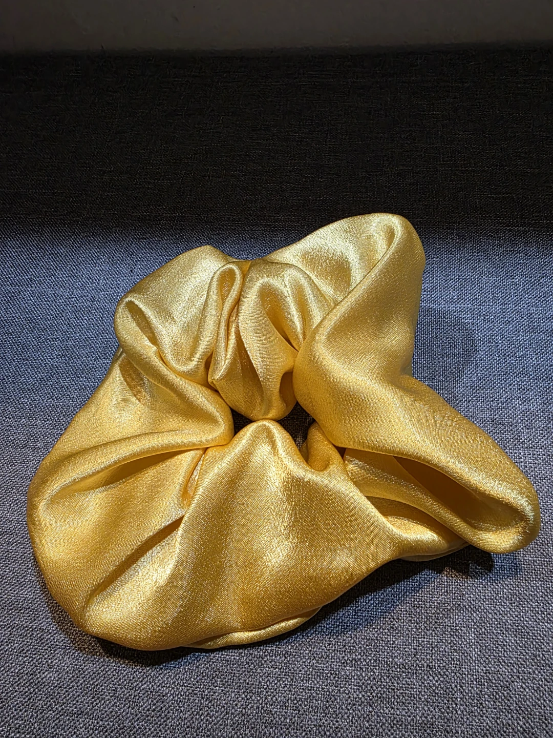 Yellow Satin Scrunchies (XL)
