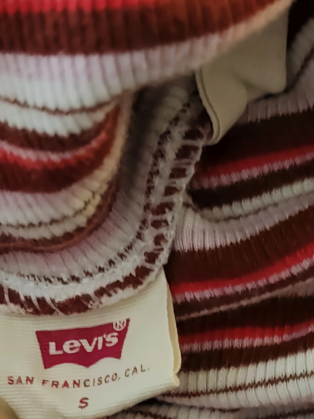 Levi's Striped Turtleneck Long Sleeve Shirt - Size S - photo 2