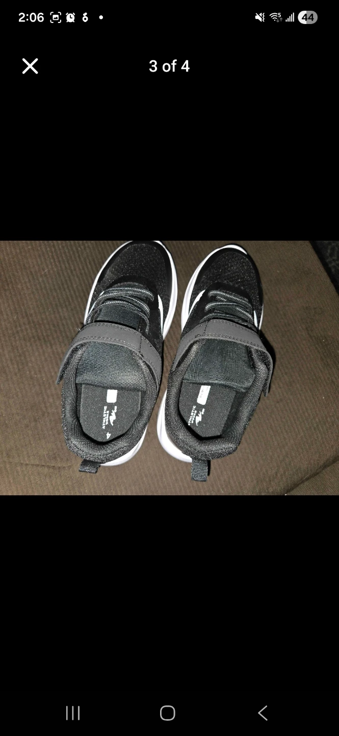 Athletic Works Black Sneakers - Size 4 - photo 2