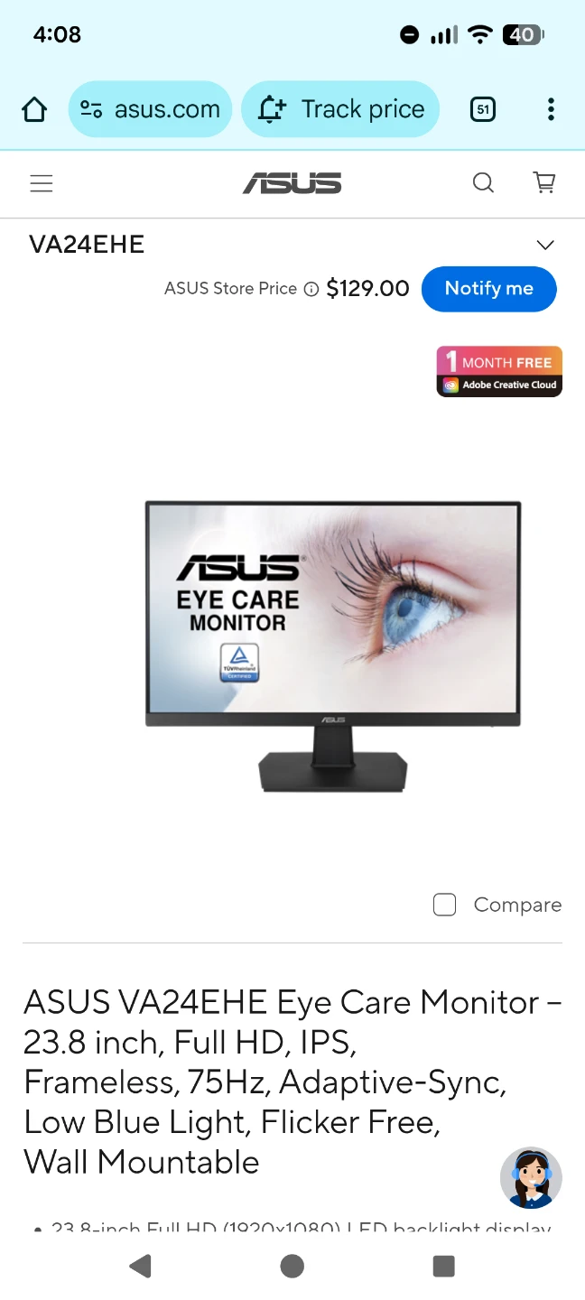ASUS VA24EHE 23.8 inch Eye Care Monitor - photo 3