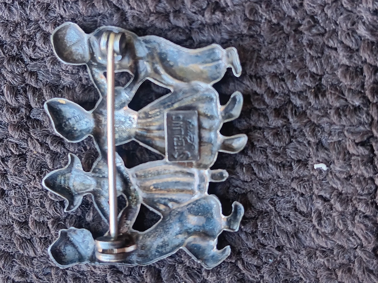 Vintage Sterling Silver Dancing Children Brooch - photo 3