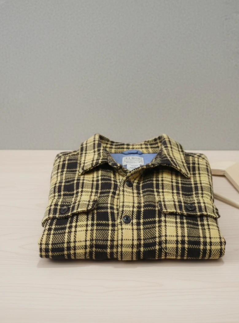 L.L. Bean 1912 Field Flannel Shirt Men’s Large Slightly Fitted