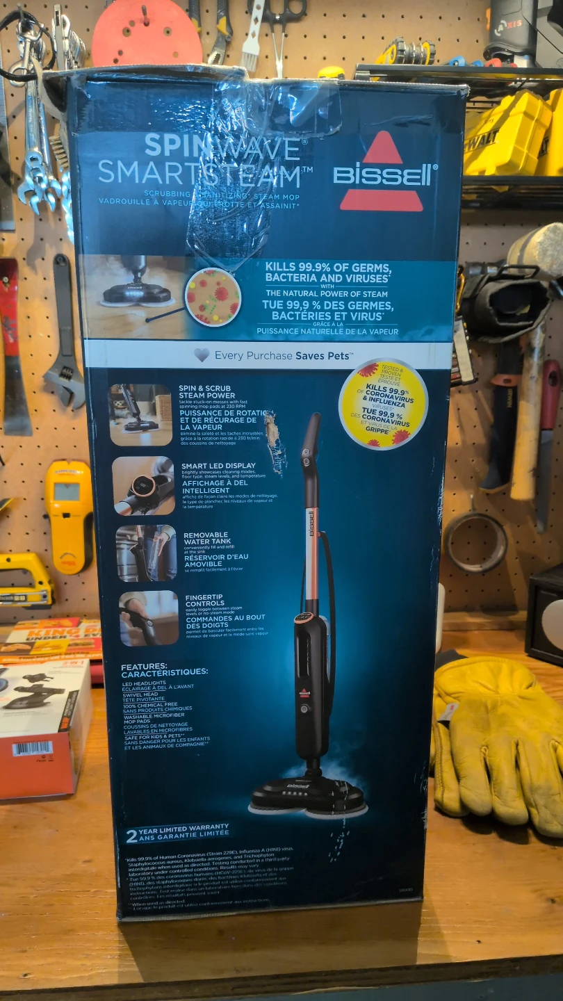 Bissell SpinWave SmartSteam Scrubbing & Sanitizing Steam Mop