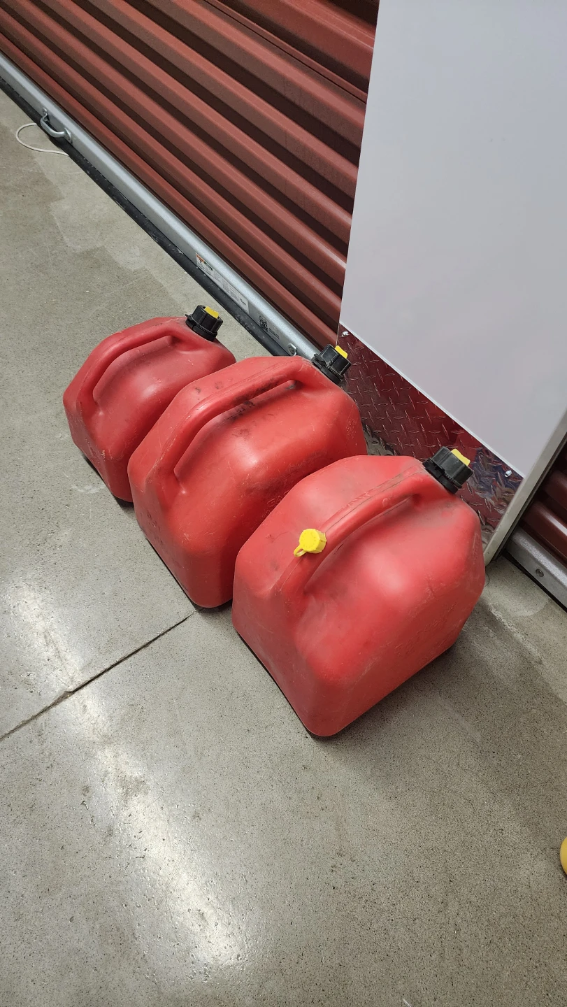 Lot of 3 Red Gas Cans
