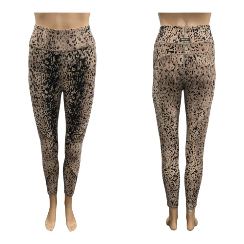 MICHI High-Waisted Mesh Ladder Leggings Animal Print Size XS 🏆 - photo 5