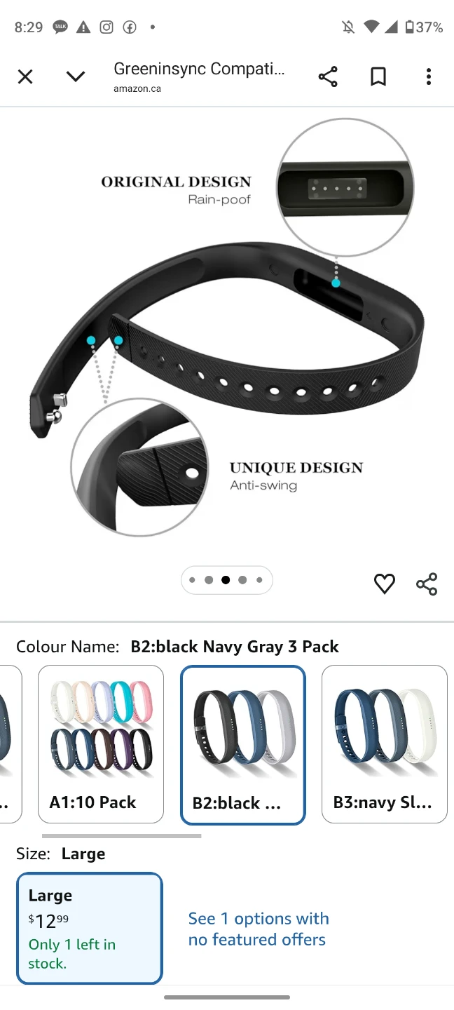 (NEW) Fitbit Flex 2 Fitness Wristband  & charging cable - photo 5