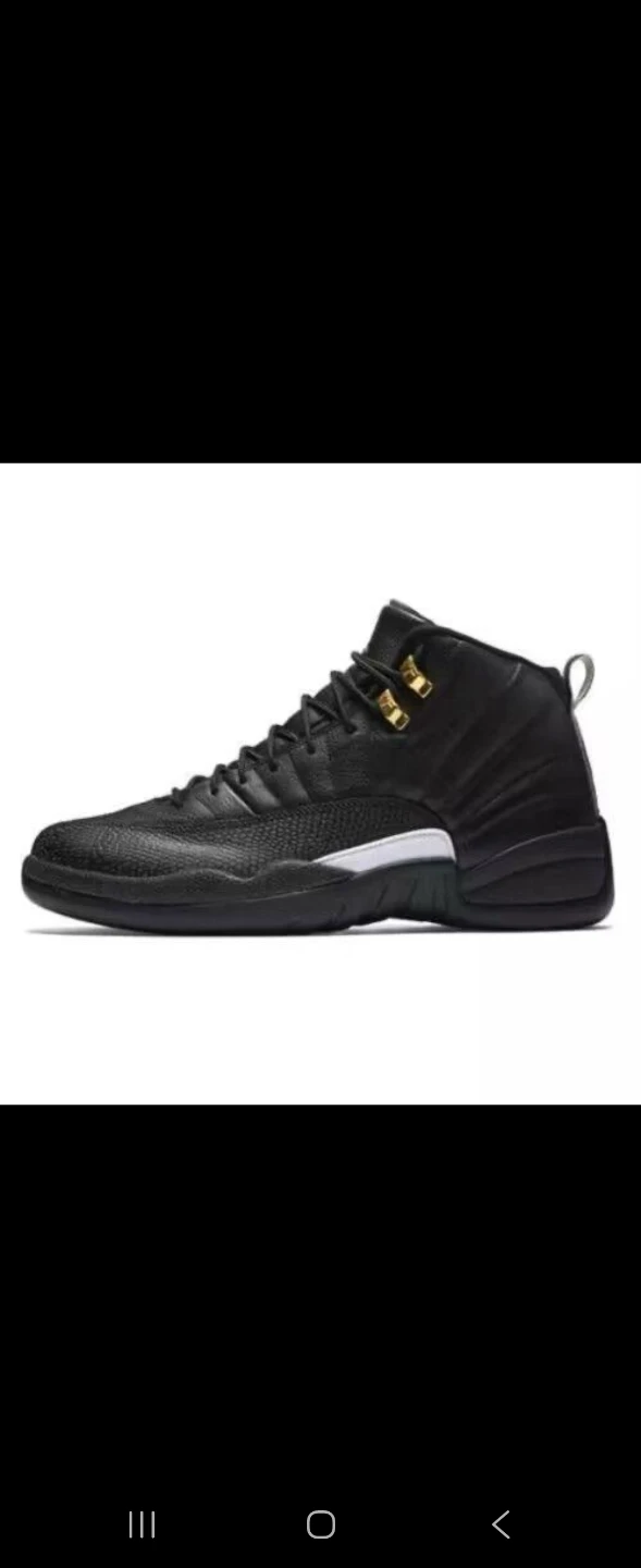 Air Jordan 12 Retro Black and Gold Sneakers