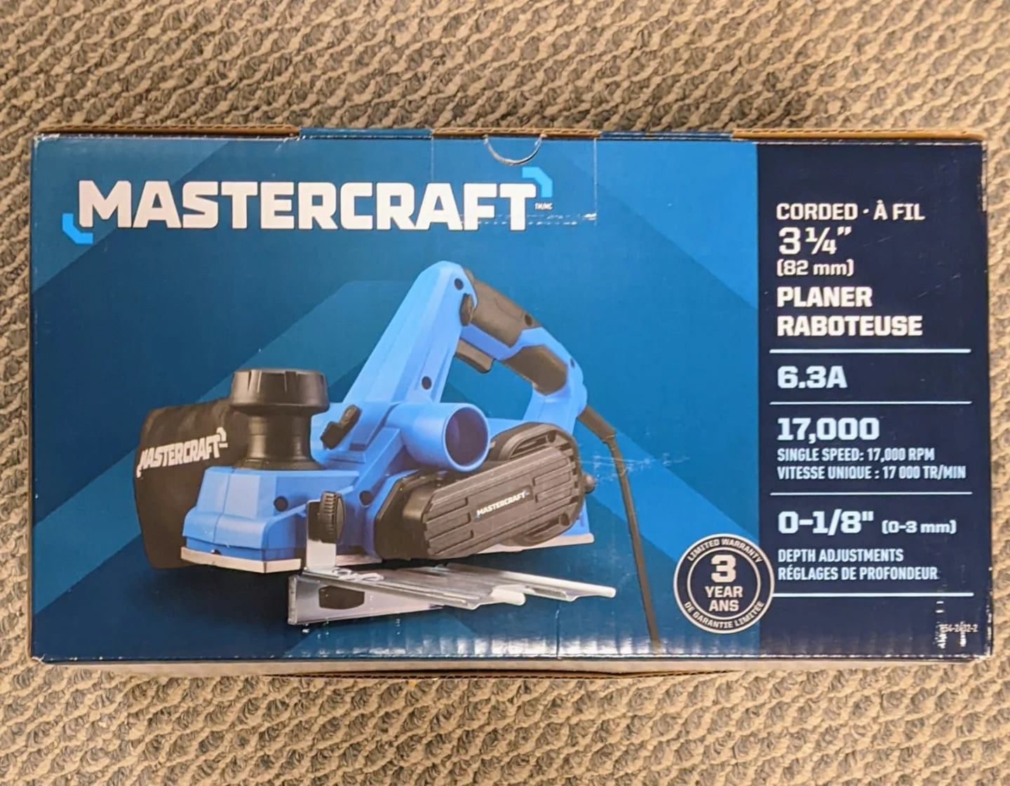 Mastercraft 3 1/4" Corded Planer - Blue 🏆