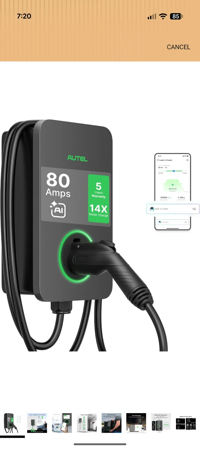 AUTEL 80 Amps Level 2 EV Charger