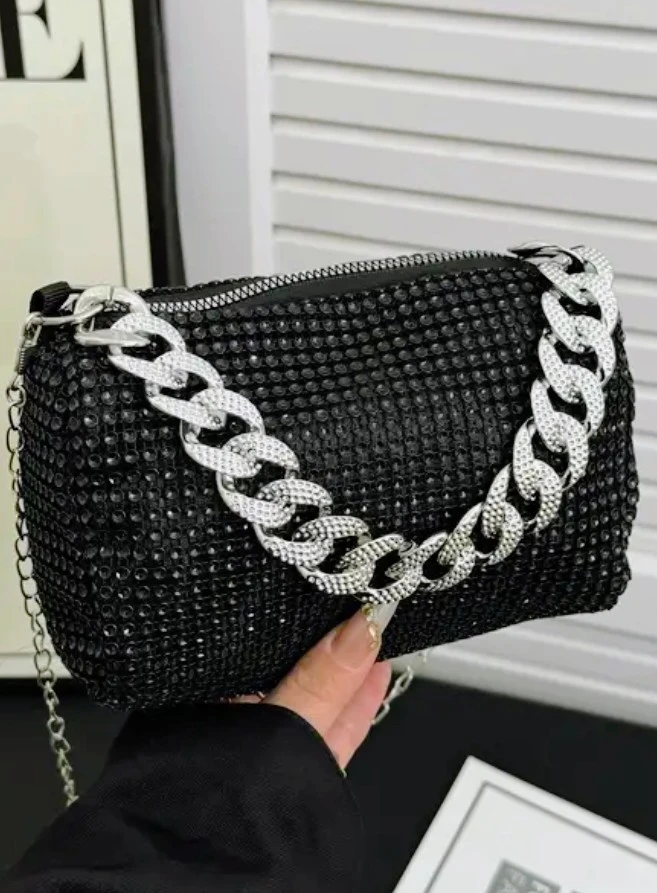 Rhinestone Chain Crossbody Bag - photo 3