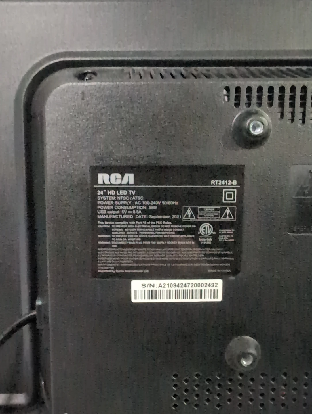 RCA 24" HD LED TV (Not Smart) - photo 2