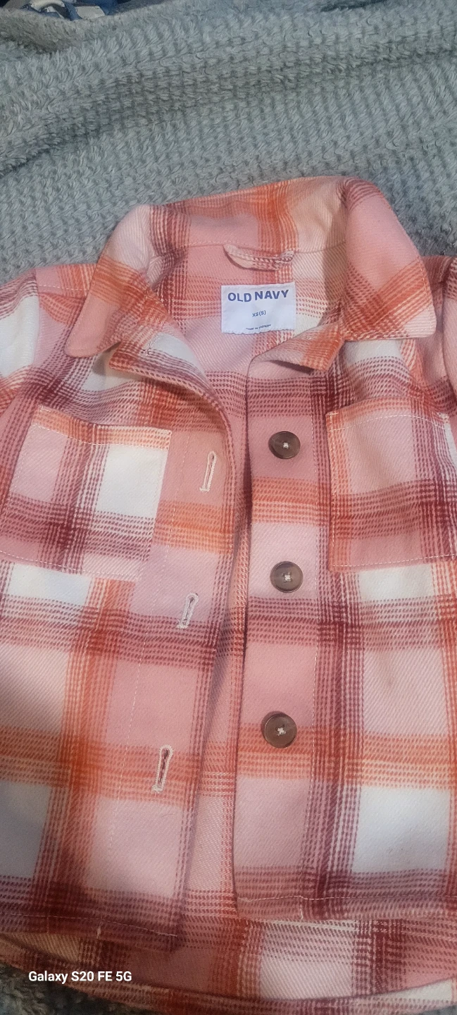 Old Navy Plaid Button-Up Shirt - XS (Girls)