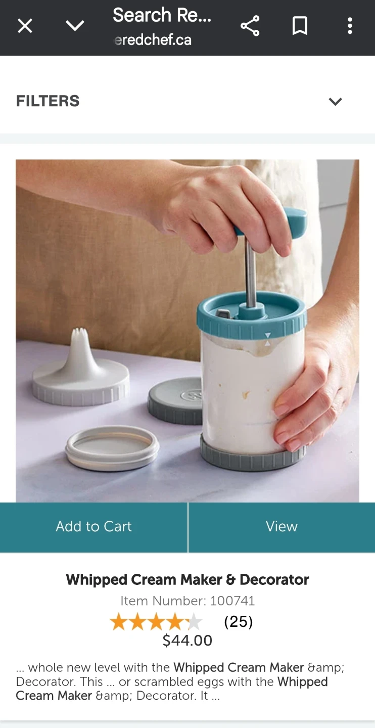 NEW Pampered Chef Whipped Cream Maker & Decorator - photo 2