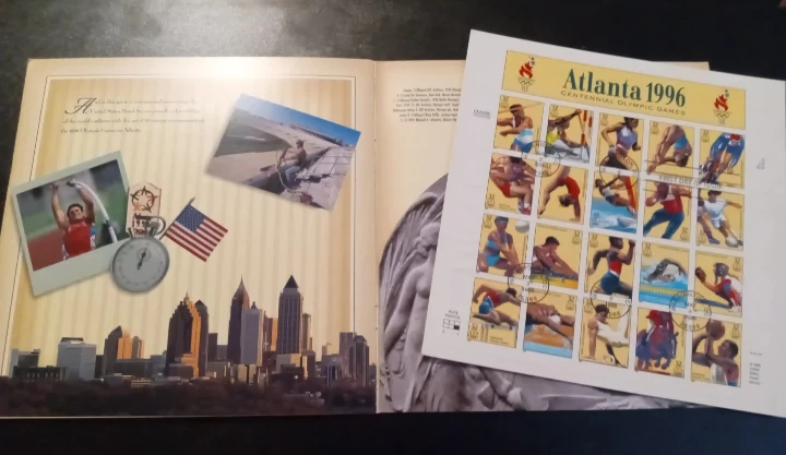 100 Years of the Olympic Games - USPS Atlanta 1996 Stamp Sheet - photo 3