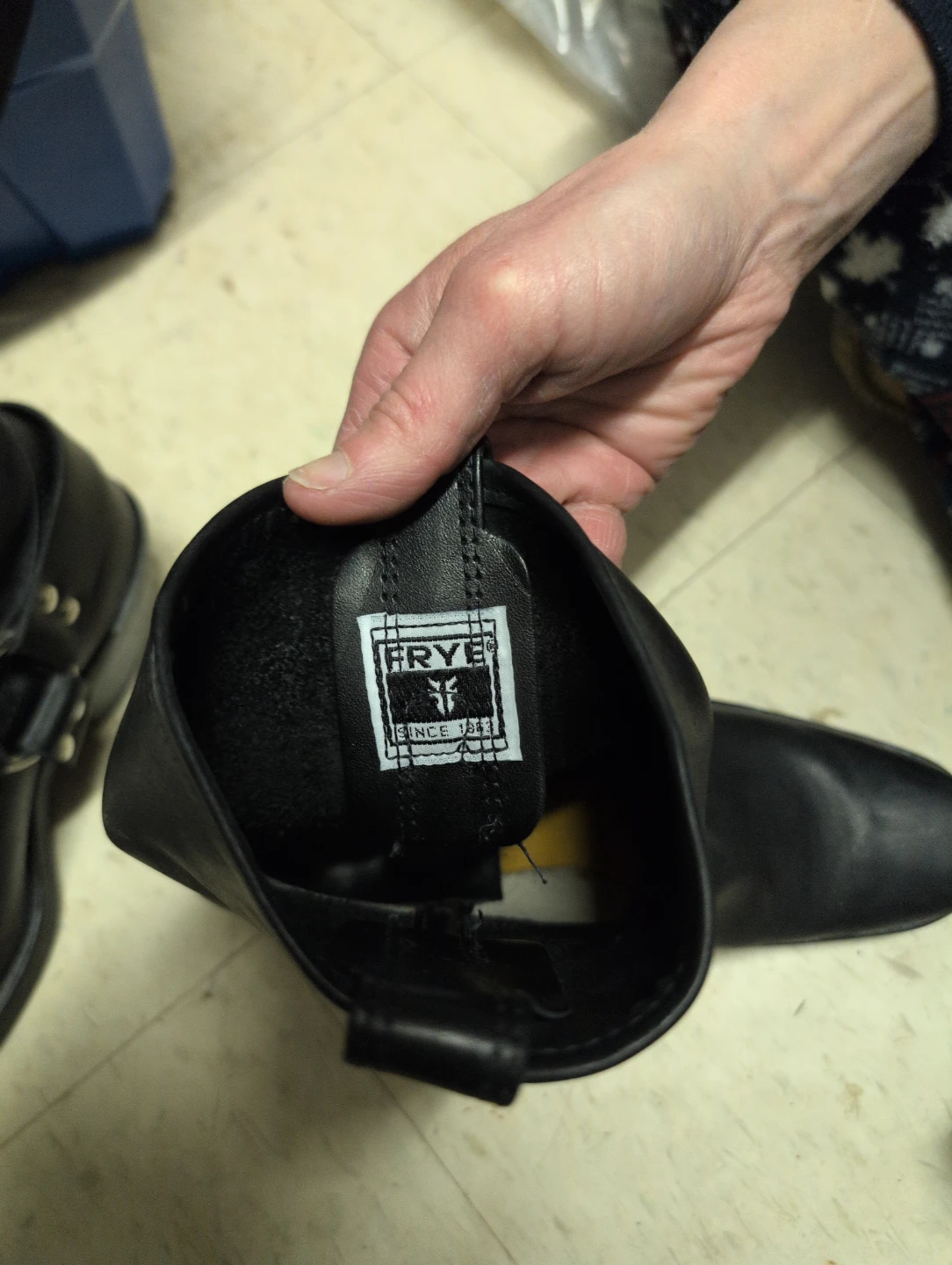 FRYE Black Leather Harness Boots - photo 2