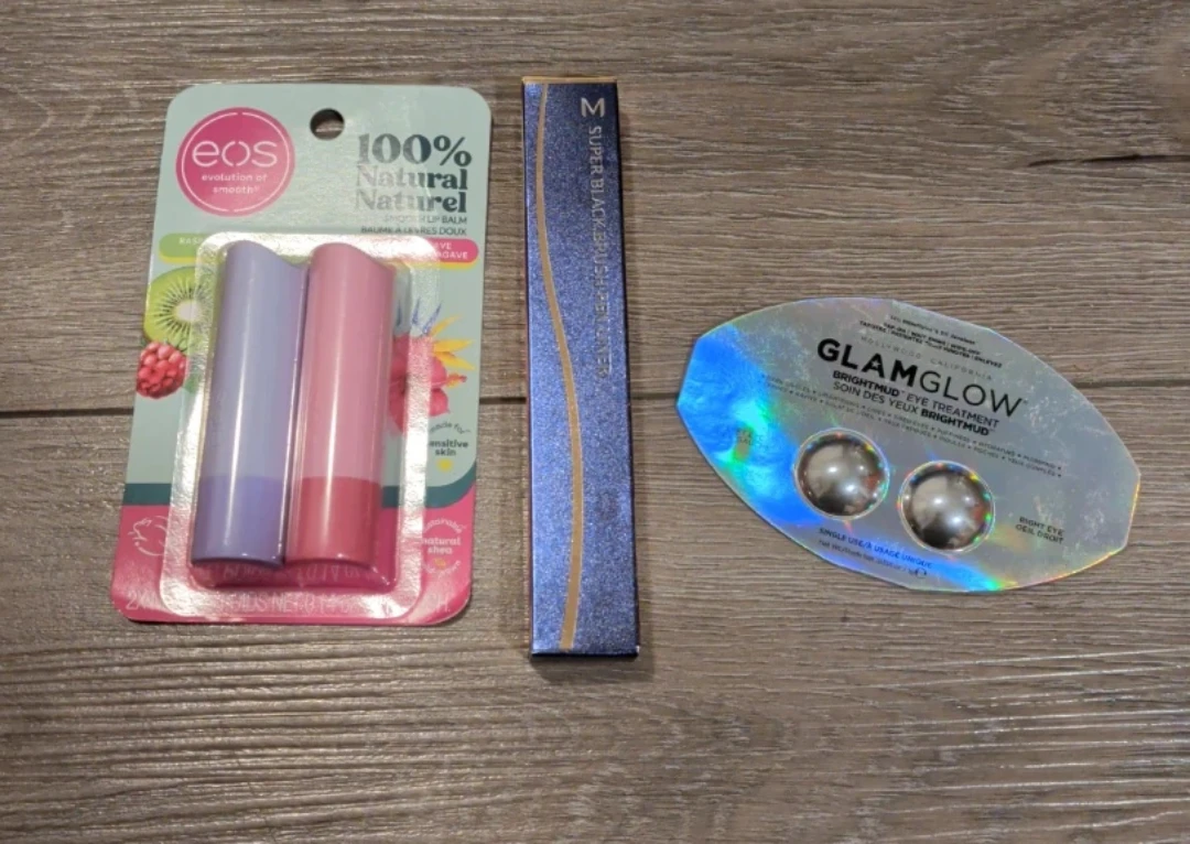 EOS Lip Balm Duo & GlamGlow Eye Treatment & Pen Liner