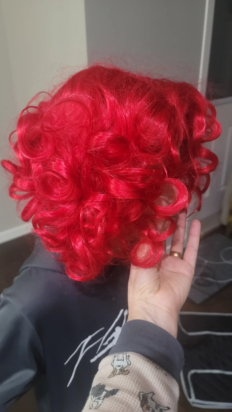 Bright Red Curly  Wig - photo 4